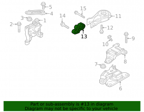 Кронштейн задней подушки двигателя Mazda CX-50 23-26 2.5, 2.5T