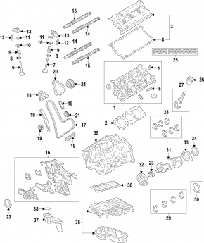 Блок цилиндров голый Toyota Highlander 20-22 3.5 2GR-FKS
