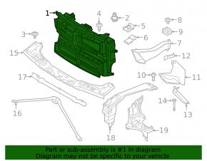 ТБ панель радіатора BMW X2 F39 18-23 B46