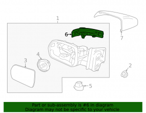Повторитель поворота левого зеркала Ford Edge 15-24