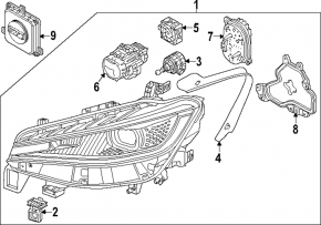 Фара передняя левая в сборе Volkswagen ID.4 23-26 LED с matrix beam
