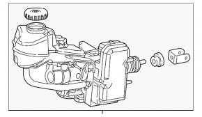Главный тормозной цилиндр с бачком Toyota Camry v70 21-24 hybrid с крышкой