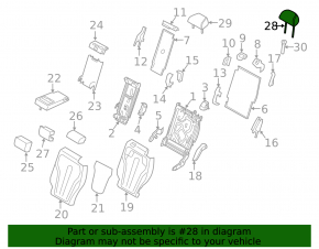 Підголовник 2 ряди правий BMW X5 F15 14-18 шкіра коричнева