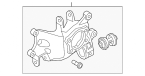 Цапфа задняя правая Kia Sportage 17-22 FWD