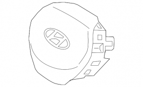 Подушка безопасности airbag в руль водительская Hyundai Santa FE 21-23 черная