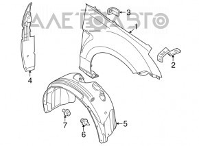 Подкрылок передний правый Ford Focus usa 08-11