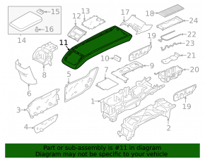 Накладка центральной консоли Volvo XC90 25-26 тип 2, черная
