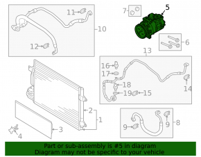 Компрессор кондиционера VW Jetta 11-15 USA 2.0