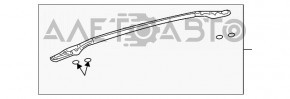 Рейлинг продольный правый Lexus RX300 RX330 RX350 RX400h 04-09 черный