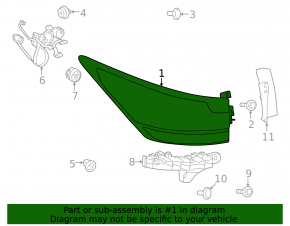 Фонарь внешний крыло левый Lexus RX350h RX500h 23-25