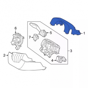Обрамление рулевой колонки в сборе Ford Edge 15-24 черное