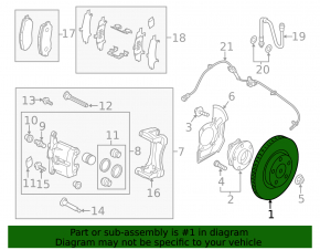 Диск тормозной передний левый Mazda CX-5 13-15