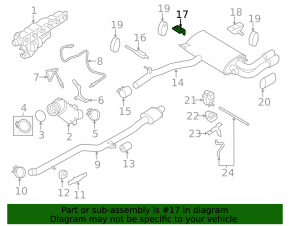 Кронштейн глушителя задний правый BMW X3 F25 11-17 3.0T