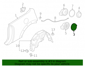 Лючок бензобака с корпусом Mini Cooper F56 3d 14-23