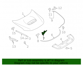 Замок капота Subaru Forester 08-13