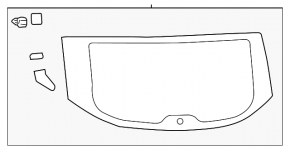 Скло заднє двері багажника Subaru XV Crosstrek 13-17