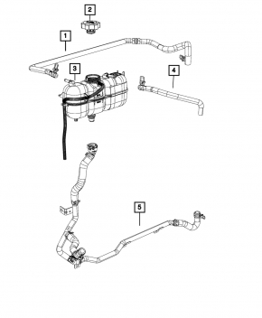 Патрубок системы охлаждения Jeep Cherokee KL 19-23 2.0T