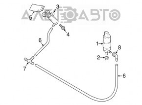 Форсунка омывателя фары правая Audi A3 8V 15-16 4d
