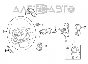 Руль голый Toyota Camry v50 12-14 usa LE, XLE, кожа, черный, царапина