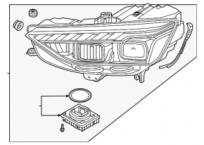 Фара передняя левая в сборе Audi A4 B9 20-25 LED c LED DRL