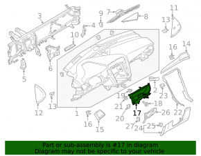 Накладка обрамление щитка приборов Ford Fusion mk5 17-20 черная