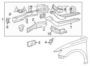Четверть передняя правая Toyota Camry v50 12-14 usa