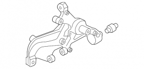 Цапфа задняя левая Audi A3 8V 15-20 FWD 1.8T