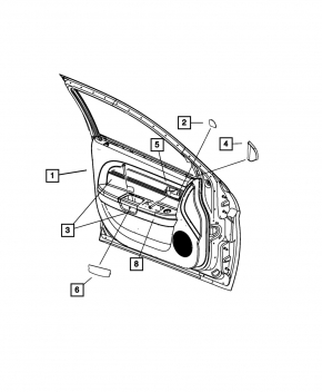 Обшивка дверей картка передня права Chrysler 200 11-14 беж
