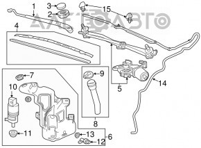 Бачок омывателя Chevrolet Volt 14-15 с горловиной, крышкой