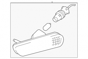 Поворотник в бампере передний левый Lexus RX300 98-03
