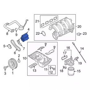Масляный насос ДВС Ford Edge 15-18 2.0T