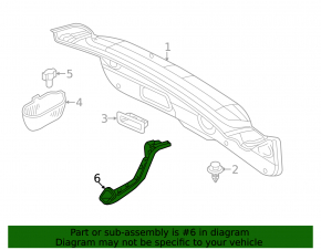 Накладка петли крышки багажника левая Mazda 6 14-21 черн