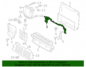 Дефлектор радиатора верхний Land Rover Range Rover 18-21 рест, 2.0, 3.0, 5.0