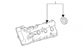 Крышка клапанов правая 3URFE Toyota Sequoia Tundra 08-16 5.7