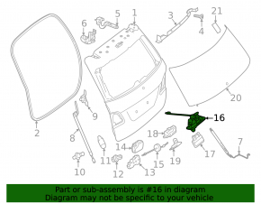 Ручка двери багажника Mercedes GLA 16-20 под камеру