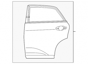 Дверь голая задняя правая Lexus RX350 RX450h 10-12