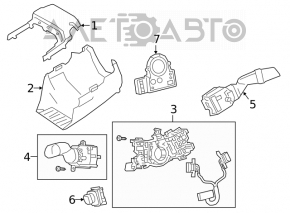 Подрулевой переключатель левый Toyota Camry v70 18-24