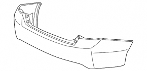 Бампер задній голий Honda Accord 13-15
