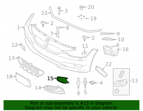Молдинг решітки обрамлення птф правої BMW 4 F32/33/36 14-16 Sport Line
