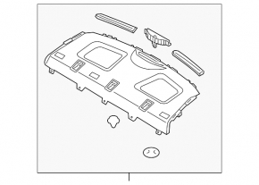 Полка задняя Kia Forte 4d 17-18 рест