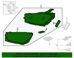 Фара передня ліва в зборі Mercedes X167 GLS 450580 20-26 LED