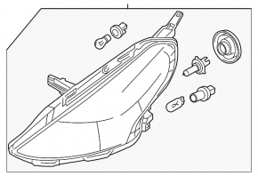 Фара передняя правая Nissan Versa 15-19 рест