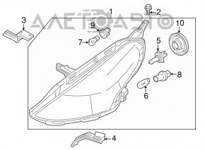 Фара передняя правая Nissan Versa 15-19 рест