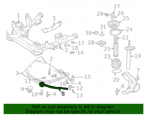Рычаг передний нижний передний правый BMW X3 E83 03-10 N52, M54