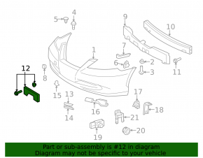 Рамка переднего номера Lexus ES350 07-09