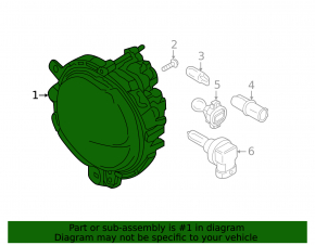 Противотуманная фара птф левая Mini Cooper F56 3d 14-19 галоген
