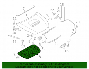 Изоляция капота Subaru Outback 10-11