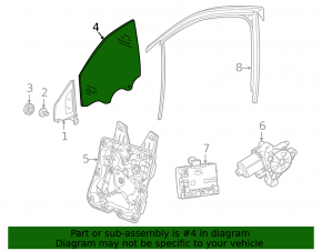 Стекло двери передней левой Volkswagen ID.4 21-26
