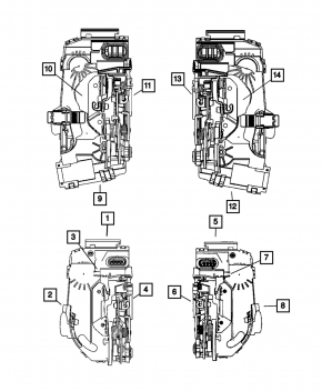 Замок двери задней левой Jeep Compass 11-16
