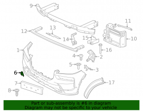 Заглушка буксирировочного крюка переднего бампера BMW X7 G07 23-26